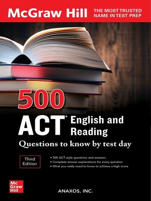 cover image of 500 ACT English and Reading Questions to Know by Test Day